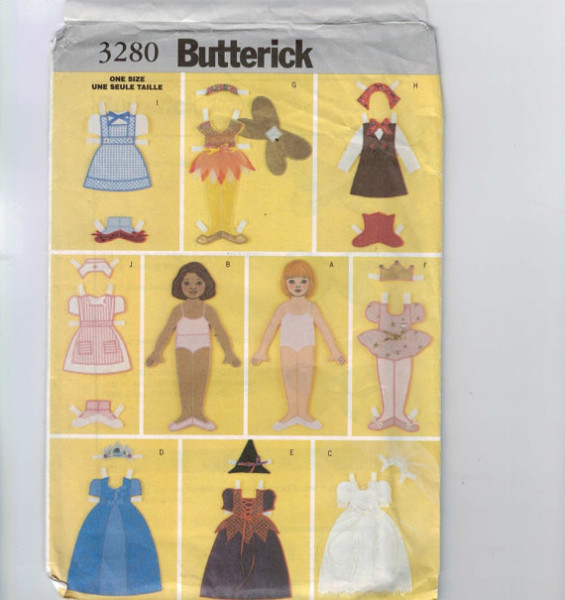 Butterick B3280 Stoff Puppe, Kleidung OFP