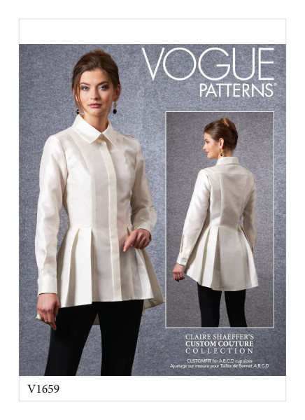 V1659 Damen Shirt, Schnittmuster von Vogue