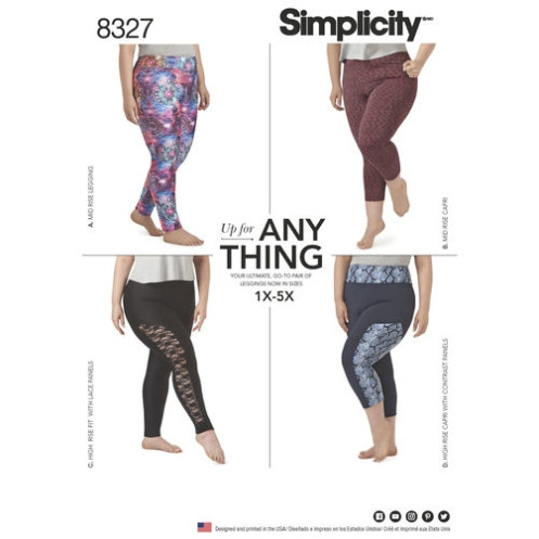 S8327 Damen Leggings, Simplicity