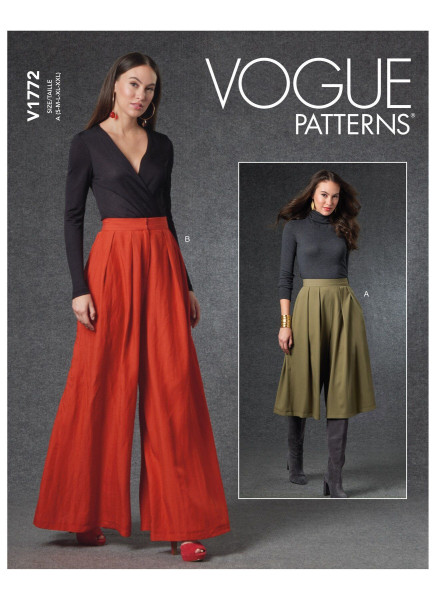 V1772 Damen Hose, Schnittmuster von Vogue