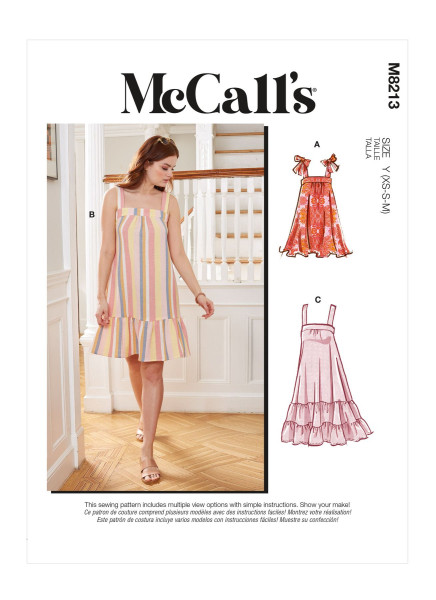 M8213 Damen Kleid, Schnittmuster von McCalls