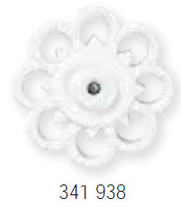 Annäh-Druckknöpfe Blume 25 mm weiß