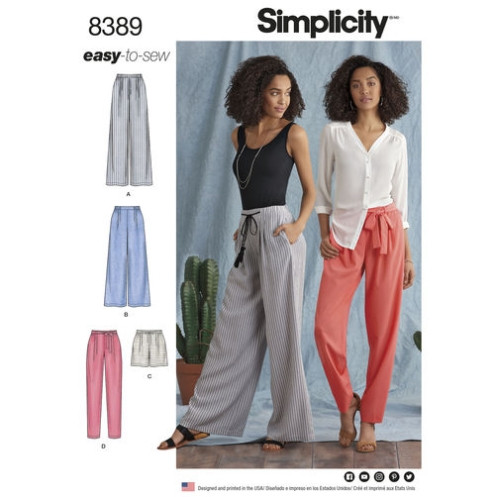 S8389 Krawatte Damen Hose Gürtel, Simplicity