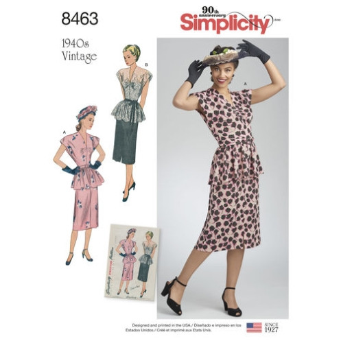 S8463 Damen Kleid, Simplicity