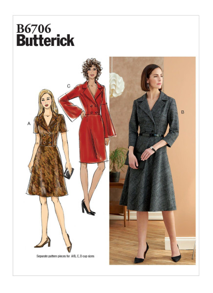 B6706 Damen Kleid, Butterick