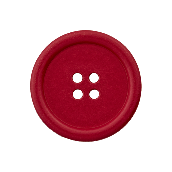 4-Loch-Knopf rot Kunststoff (Recycling)