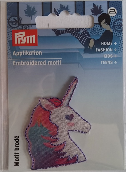 Appl. Einhorn Kopf pink/violett