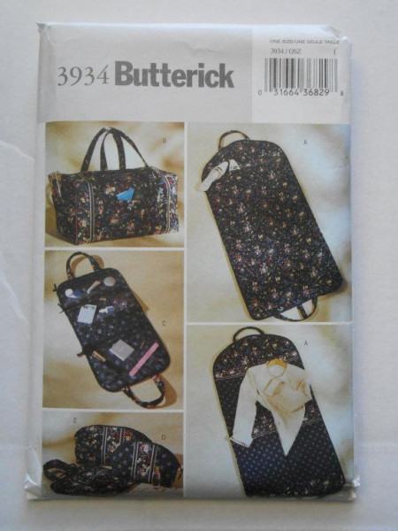 Butterick B3934 Reise Taschen Schnittmuster OFP