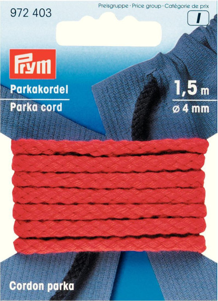 Parkakordel 4 mm rot