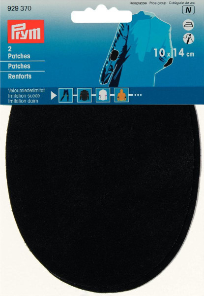 Patches Velourslederimitat (bügeln) 10 x 14 cm schwarz