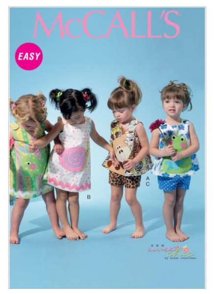 M6541 Kinder Applikationen Top Shorts Kleid, McCalls