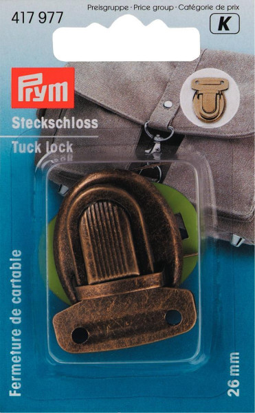 Steckschloss 26 mm altmessing