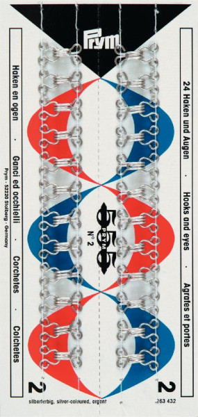 Federhaken und Augen V2A 2 silberfarbig