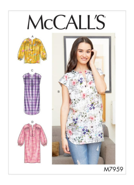 M7959 Damen Top Tunika Kleid, McCalls