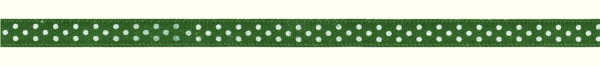 Satinband gepunktet 6 mm grün / weiß