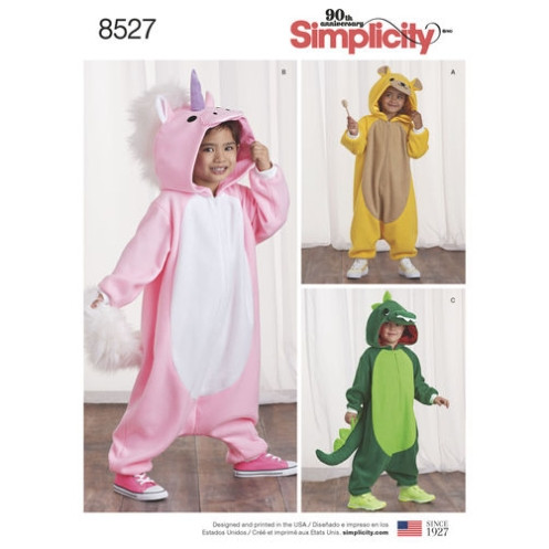 S8527 Kostüme Tiere Overall, Simplicity