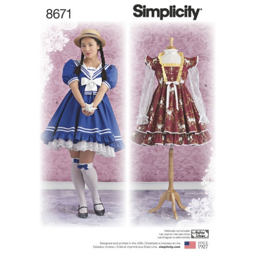 S8671 Damen Kostüm Kleid, Simplicity