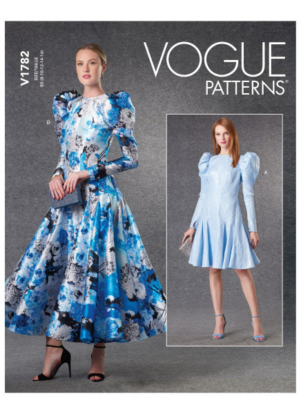 V1782 Damen Kleid, Schnittmuster von Vogue