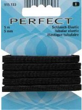 5m Schlauch-Elastic Gummilitze, schwarz 5mm