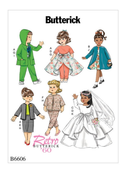 B6606 Kleidung Puppe, Butterick