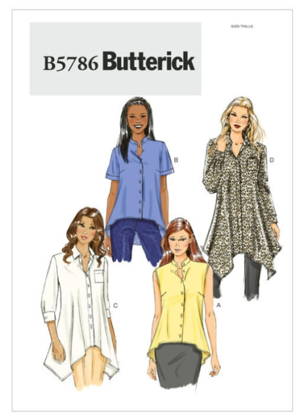 B5786 Damen Shirts, Butterick