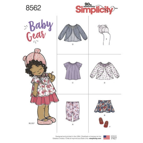 S8562 Baby, Schnittmuster von Simplicity