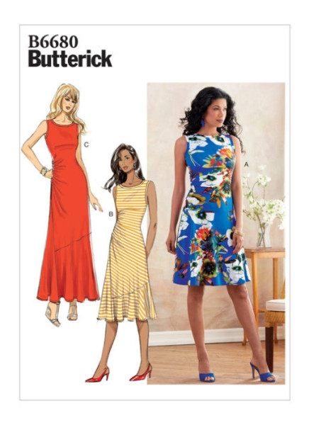 B6680 Damen Kleid, Butterick