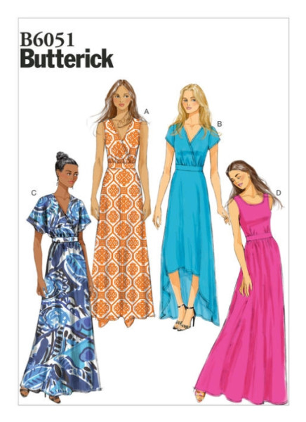 B6051 Damen Kleid, Butterick