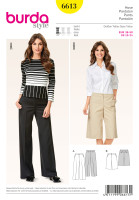 6613 Hose, Culottes, ausgestellte Hosenbeine, Burda 6613 Hose, Culottes, ausgestellte Hosenbeine, Burda