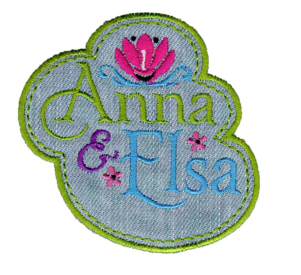 Anna & Elsa Logo, Bügelbild