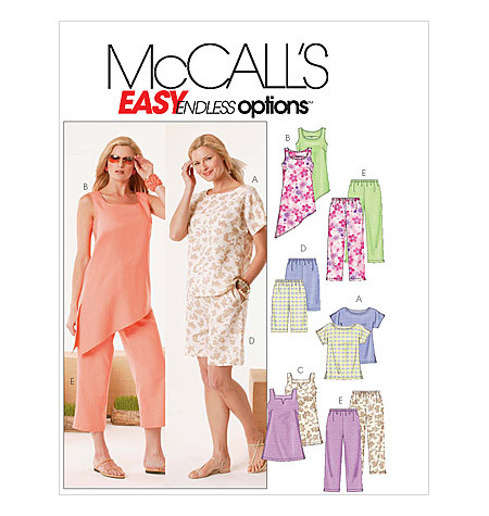 McCall M4099 OFP Top, TunikaS, Shorts & Capri Hose 4099 Schnittm OFP