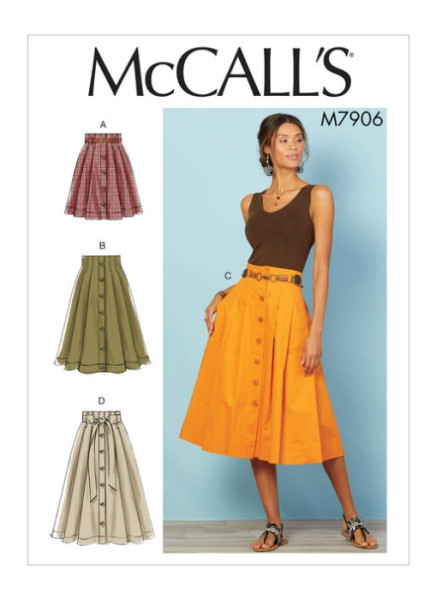 M7906 Damen Röcke, Schnittmuster von McCalls