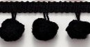 Pompons-Borte 30 mm schwarz