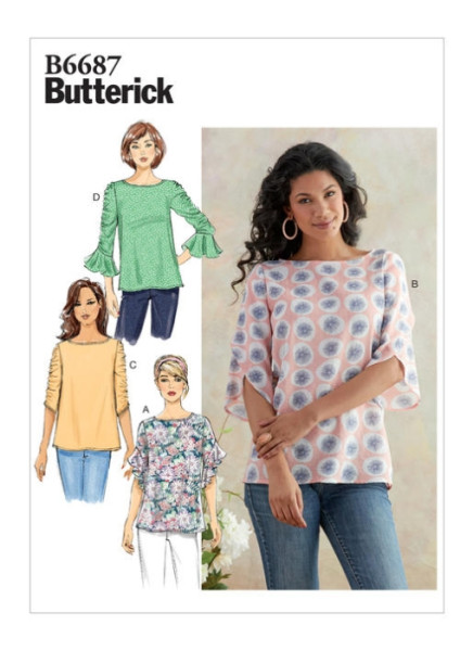 B6687 Damen Top, Butterick