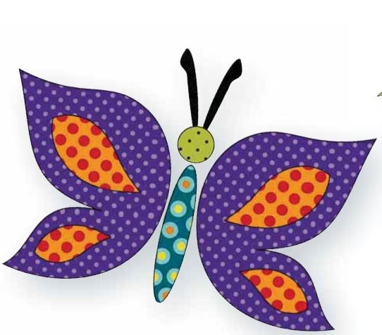 Applikation Puzzle aufbügelbar Schmetterling