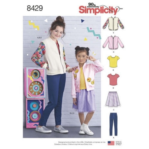 S8429 Shirt Top Leggings Jackett, Simplicity