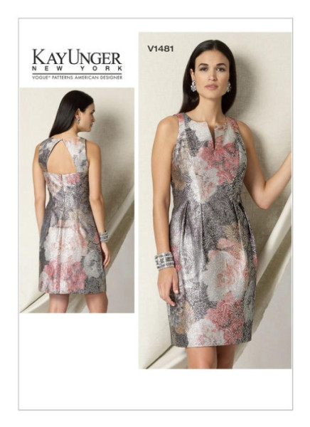 V1481 Damen Kleid, Schnittmuster von Vogue