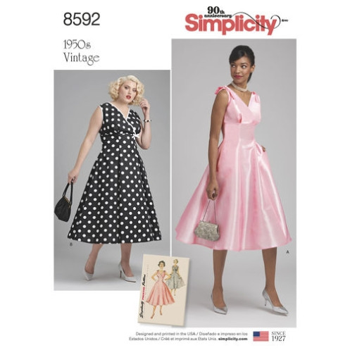 S8592 Damen Kleid, Simplicity