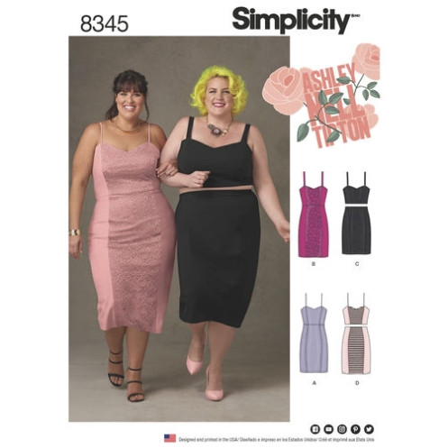 S8345 Shirt Top Kleid Plus, Simplicity