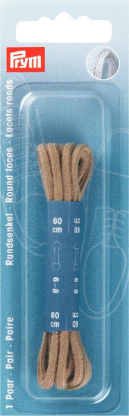 Rundsenkel 3 mm x 60 cm dunkelbeige