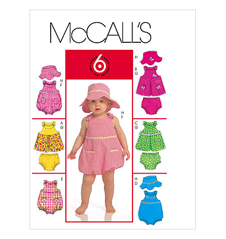 McCall M5648 OFP Kinder Kleider, Spielanzüge, Höschen und Hut 56 OFP