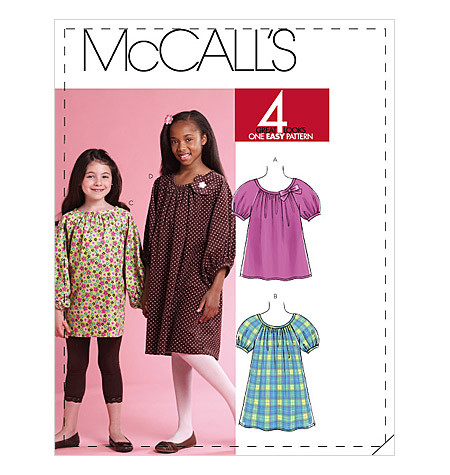 McCall M5967 OFP Children'sMädchens' Tops und Kleider 5967 Schni OFP