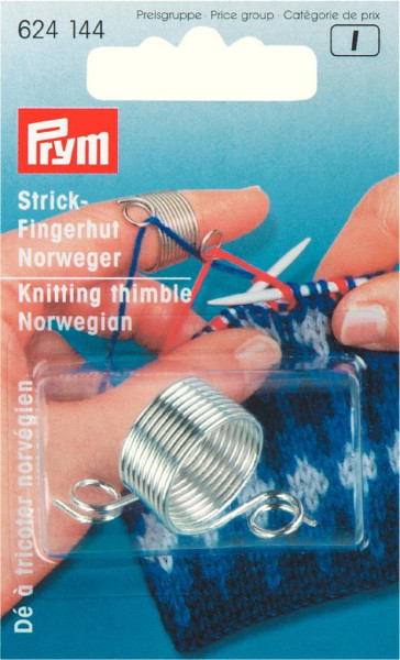 Strickfingerhut Norweger MET silberfarbig