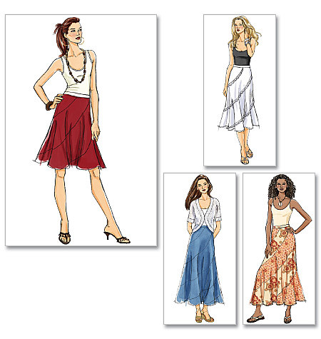 Butterick B5042 Damen Rock Schnittmuster OFP