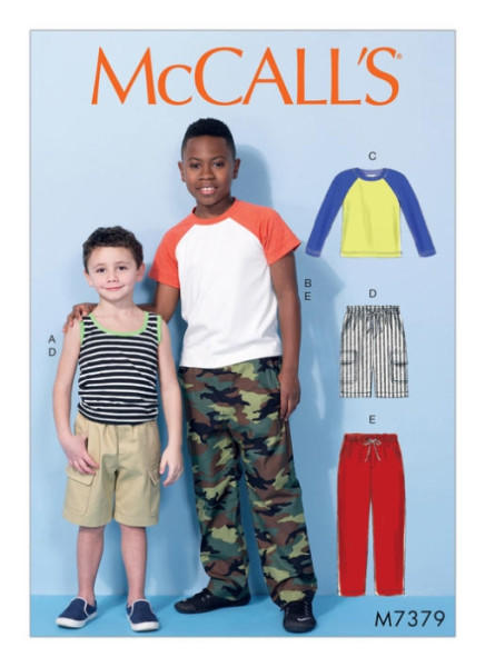 M7379 Kinder Top Hose Shorts Trägertop, McCalls