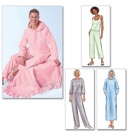 Butterick B4038 Freizeitanzug, Robe, Top, Hose und Bettdecke OFP