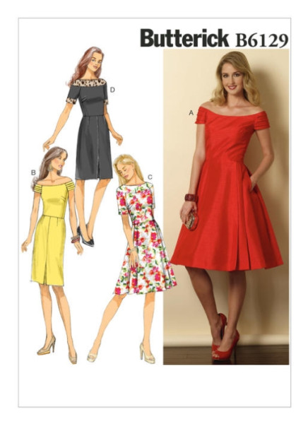 B6129 Damen Kleid, Butterick