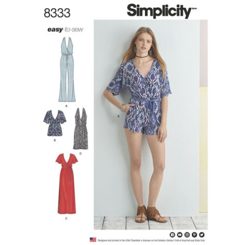 S8333 Damen Overall Kleid, Simplicity
