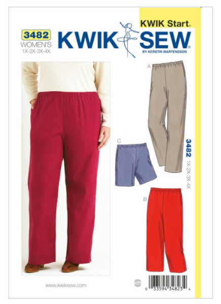K3482 Damen Hose Shorts, KwikSew