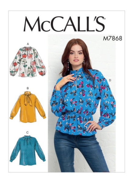 M7868 Damen Tops, Schnittmuster von McCalls